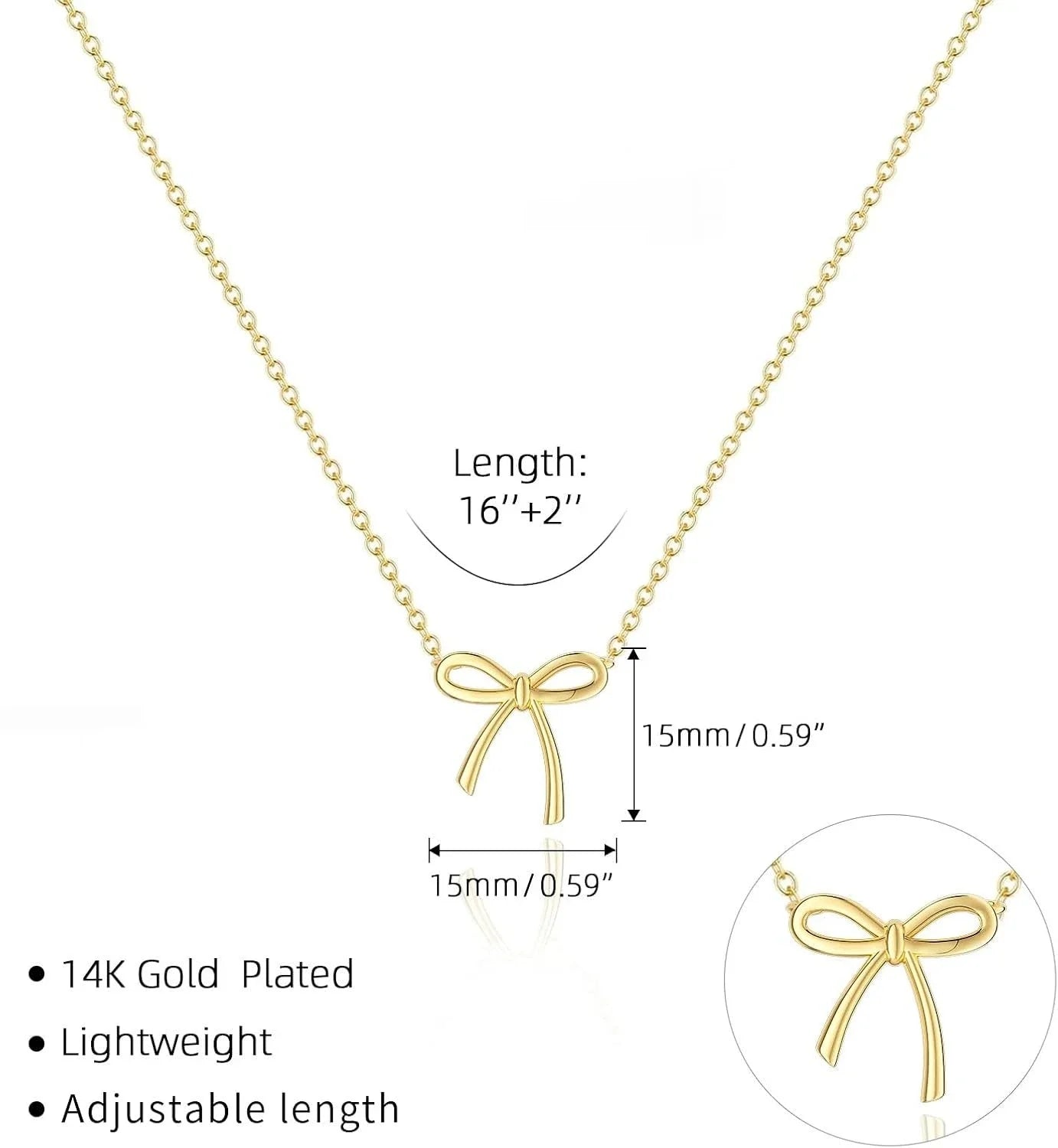 Women Bow Necklace