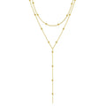 Gold Plated Lariat Necklace