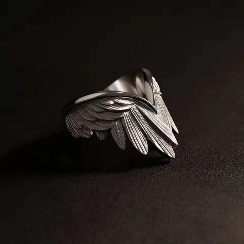 Retro Angel Wings Ring
