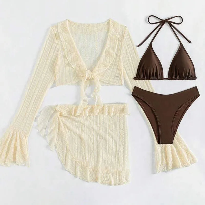 Summer Solid Bikini Set