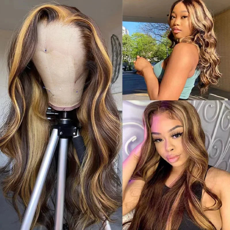 Highlight human hair wig,